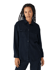 Long Sleeve Utility Shirt, Navy, 6
